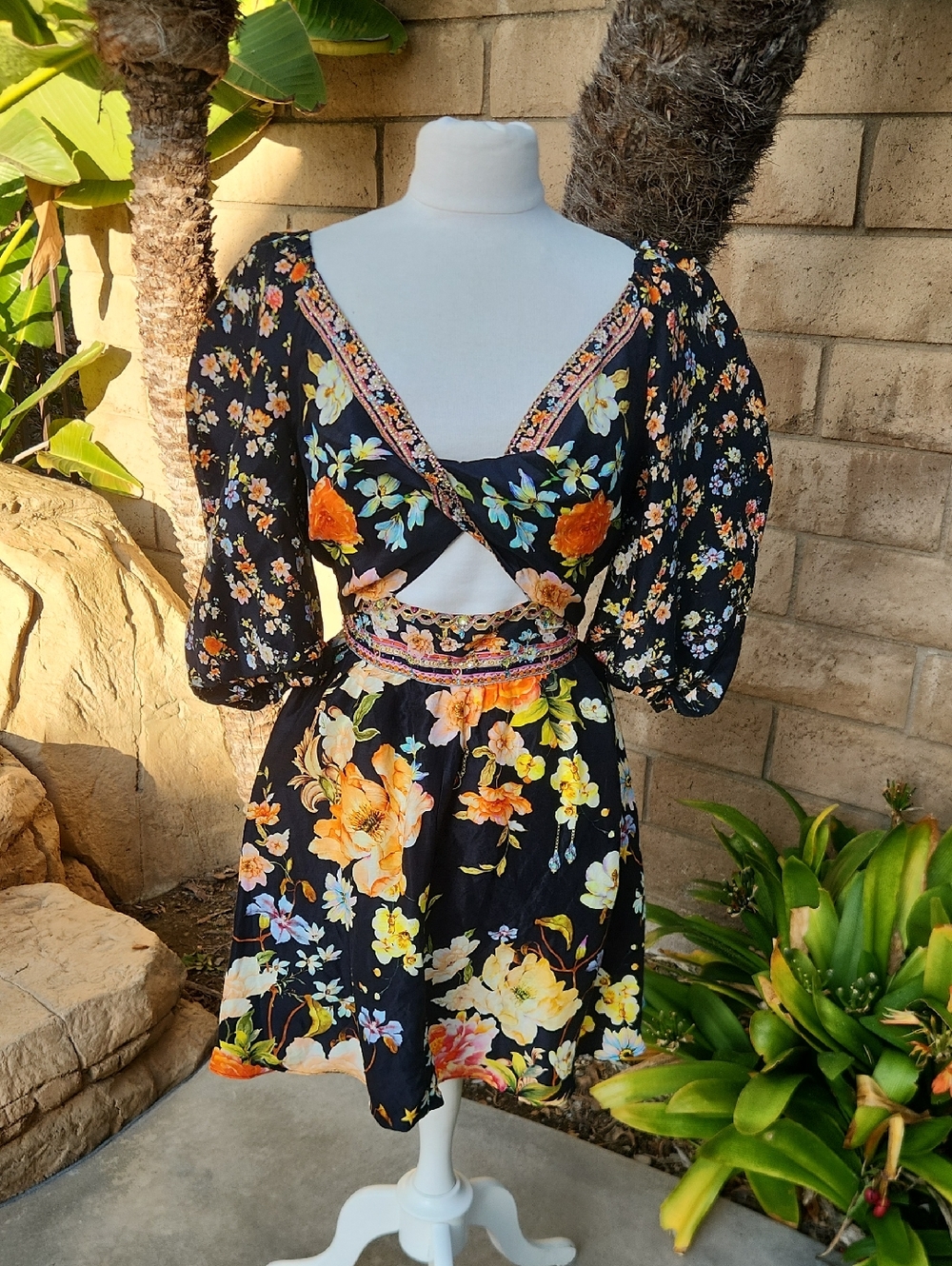 Camilla Secret History Puff Sleeve Mini Dreaa Medium New With Tags
